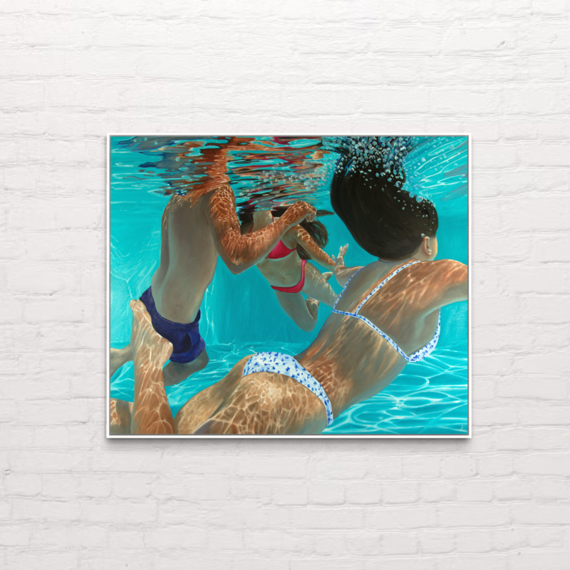 Pool Party studio wall square